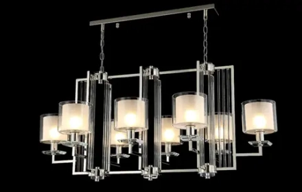 Люстра Crystal Lux NICOLAS SP8 L1000 NICKEL/WHITE 3400/308L