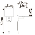 Бра Arte Lamp HALL A9249AP-2AB, 1хE27