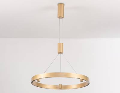 Светильник подвесной светодиодный FL5846/1+3 GD золото 40W 3000K/4200K/6400K D600*1200 (без ПДУ)