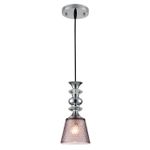 8048/1A SUSPENTIONI LN25 308 хром/розовый металл/стекло Подвесной светильник E27 1*60W 220V MANOLA