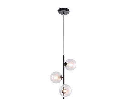 09408-3A,19 Подвес Иона черный d20 h138 G9 3*5W (4000K) (Led лампы в комплекте 4000К)