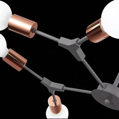 SLE106403-08 Люстра подвесная Серый, Розовое золото E27 8*60W