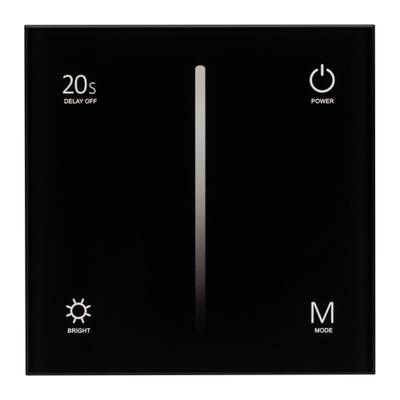 Панель SMART-P6-DIM-G-IN Black (12-24V, 4x3A, Sens, 2.4G) (Arlight, IP20 Пластик, 5 лет)