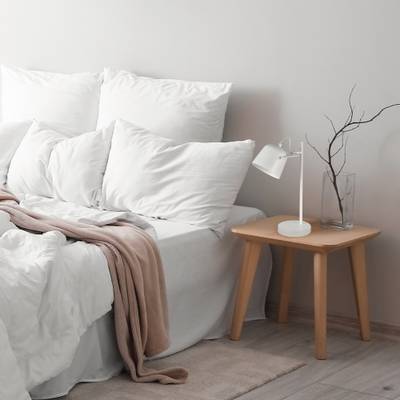 SLE1805-504-01 Прикроватная лампа Белый/Белый E27 1*40W