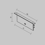 Комплект заглушек (для профиля ALM-8832-S-2M) 2 шт., 642005. TM Maytoni