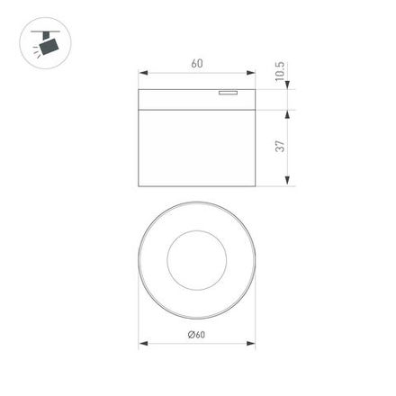 Светильник MAG-MICROCOSM-POINT-R60-5W Day4000 (BK, 36 deg, 24V) (Arlight, IP20 Металл, 3 года)