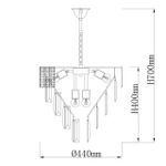 111014008 Бриз 8*60W E27 220 V люстра De City