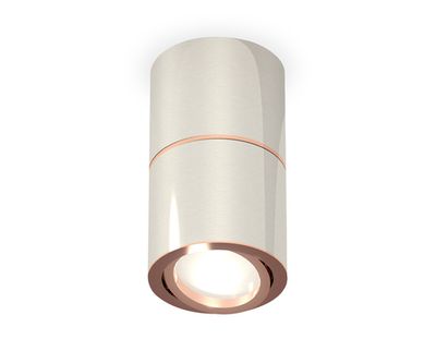 Комплект накладного поворотного светильника XS7405080 PSL/PPG серебро полированное/золото розовое полированное MR16 GU5.3 (C7405, A2073, C7405, N7005)