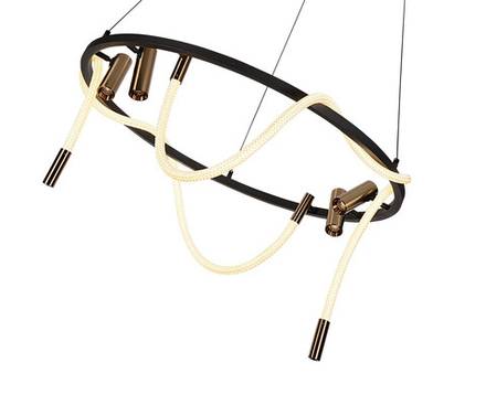 08039K-80A,19(20) Подвес Кайли черный/бронза d80 h40-150 Led 88W+ Led 4*3W (3000K)