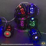 A-482 гирлянда светодиодная, прозрачный провод 2м, 10 LED с насадками