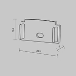 Комплект заглушек (для профиля ALM-6214SB-S-2M/ALM-6214TB-S-2M) 2 шт. ALM-6214-EC, 642008. TM Maytoni