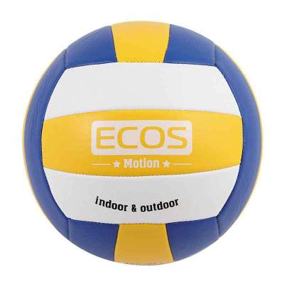 Мяч волейбольный ECOS MOTION VB103 (№5, 3-цвет., машин.сшивка, ПВХ)
