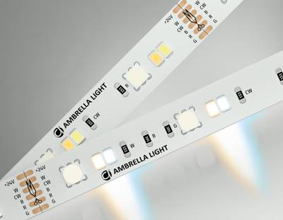 Светодиодная лента RGB с регулировкой температуры света GS4501 5050+2835 90Led/ 13W m/ 24V IP20 RGB+CCT 3000-6500K/ 5000*12*1.87mm/ кратность резки 166mm (6 конт.)