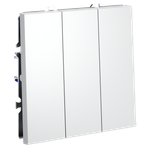 VLS030102 Выключатель встраиваемый VOLTUM S70 трехклавишный 10А, (белый матовый) (ТМ Maytoni)