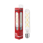 Лампа светодиодная филаментная LED-T30-deco 9Вт прозрачная 4000К нейтр. бел. E27 1140лм 230В 225мм IN HOME 4690612050881