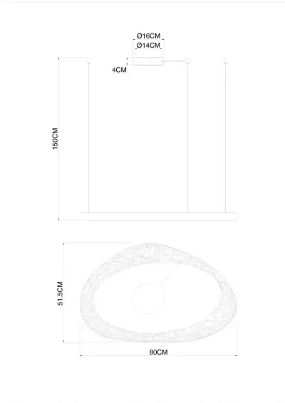 Подвесная люстра Arte Lamp CINTA A1847SP-46BK, 1хLED