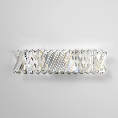 Светодиодный настенный светильник с хрусталем 101005 LED никель хрусталь Strotskis, LED