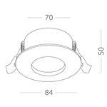 ST213.118.01 Св-к встр. Никель GU10 1*50W  IP44 L84xW84xH50 220V Без ламп