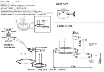 Люстра Crystal Lux FORTUNA SP123W LED GOLD 1810/302N