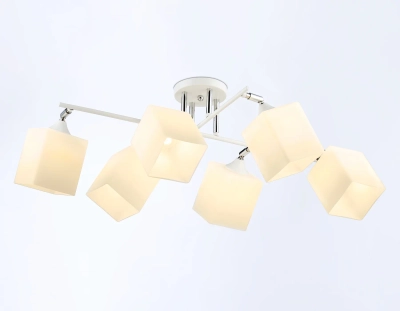 Светильник подвесной TR303088/6 WH/CH/FR белый/хром/белый матовый E27/6 max 40W 840*620*260