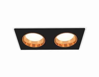 Комплект встраиваемого светильника XC6526004 SBK/PYG черный песок/золото желтое полированное MR16 GU5.3 (C6526, N6113)