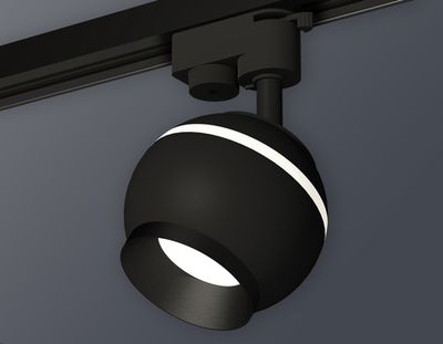 Комплект трекового светильника XT1102002 SBK/PBK черный песок/черный полированный GU5.3 LED 3W 4200K (A2521, C1102, N7031)