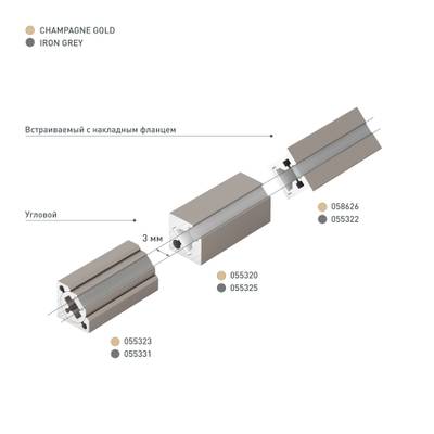Профиль с экраном SL-MINI-3-H10-F12-2000 IRON GREY (Arlight, Алюминий+пластик)