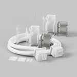 Двусторонний коннектор питания с проводом (30 см) для гибкого неона 17x12 мм 432013. TM Maytoni