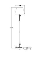 Торшер Arte Lamp GRACIE A7301PN-1PB, 1хE27