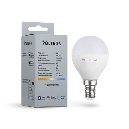 Светодиодная лампа Wi-Fi Globe E14 5W 2700K-6500K MIX DIM, 2428. TM Maytoni