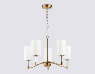 Светильник подвесной LH56051/5 BS/FR латунь/белый матовый E14*5 max 40W D590*950