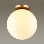 4248/1C HIGHTECH ODL21 395 золотист/металл/белый/акрил Потолочный светильник IP44 E27 LED max 9W BOSCO