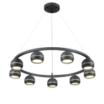 8242/9 COMFI LN26 245 черный металл Светильник подвесной LED GX53 8*7W 220V LUAZANA