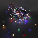 A-514 MIX гирлянда светодиодная "Роса", 9м, 300 LED, 220V, темно-зеленый провод