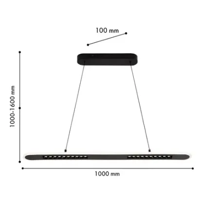 Подвесная люстра Strimler 4473-2P, LED*82W, 4460LM, 3000-6500K. ТМ F-Promo