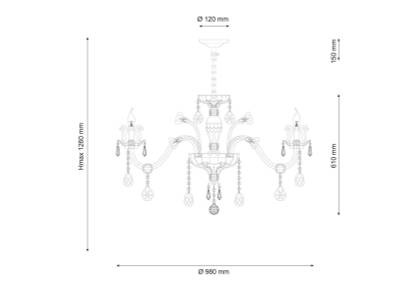 Люстра Lucia Tucci Ashanti 1250.10 blu