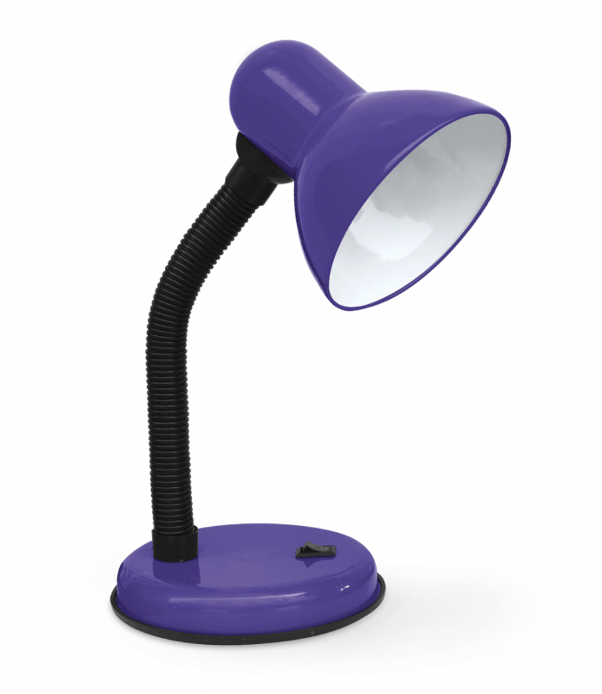 Светильник настольный СНО 22Ф 60Вт E27 230В под лампу на основании с подвесом фиолет. IN HOME 4690612047003