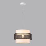 8002/1A MODERNI LN25 159 белый, черный металл/металл, текстиль Подвес Е27 60W 220V ANIMAISA