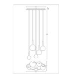 Подвесная люстра Arte Lamp Gala A2720SP-5SG, 5хE14