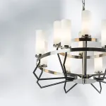 723125 Люстра FLUME 12х40W E14 ЧЕРНЫЙ МАТОВЫЙ/НИКЕЛЬ Lightstar