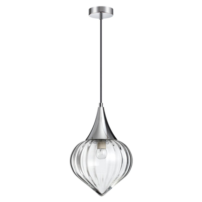 4949/1 PENDANT ODL22 401 хром/прозрачный/стекло Подвес E14 1*40W KESTA