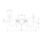 Бра с хрустальным декором 60018/2 белый с золотом, E14х2