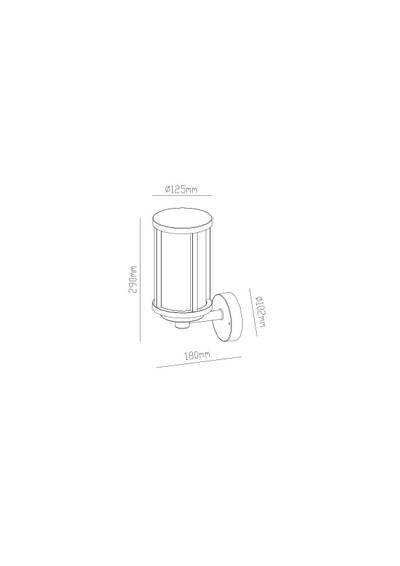 Уличный настенный светильник Arte Lamp TORONTO A1036AL-1BK, 1хE27