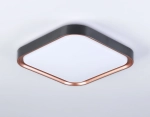 Потолочный светодиодный светильник FZ1265 BK/PGD черный/золото розовое 18W 5000K 250*250*60 (Без ПДУ)