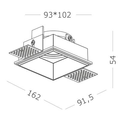 ST262.518.01 Св-к встр. Белый GU10 1*50W IP20 L91,5xW91,5xH5,2 220V Без ламп