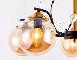 Подвесная люстра TR9072/5 BK/TI черный/янтарь E14 max 40W D620*420