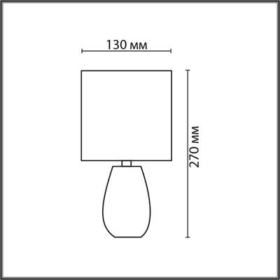 8172/1T COUNTY LN25 000 серебро/серый керамика/текстиль Настольная лампа E14 1*40W 220V EVANA