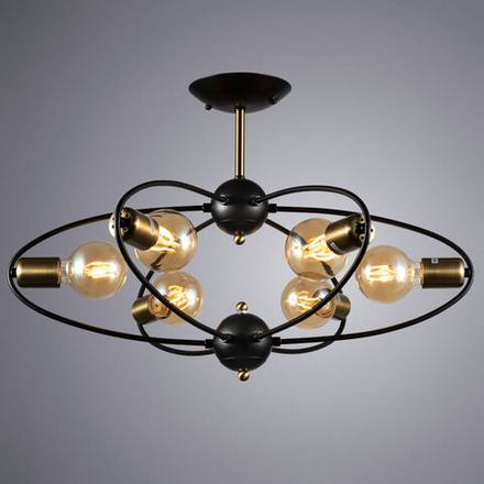 Потолочная люстра Arte Lamp GLASGOW A1963PL-6BK, 6хE27