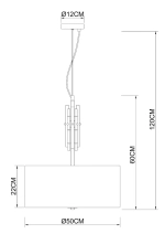 Подвесная люстра Arte Lamp TAYGETA A4097SP-5CC, 5хE27