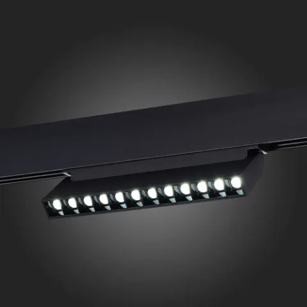 ST372.406.12 Магнитный трековый светильник SMART Черный LED 1*12W 2700K-6500K 1 080Lm Ra90 36° IP20 L225xW22xH136 48V